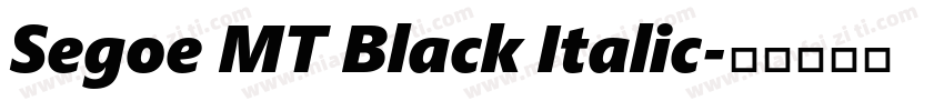 Segoe MT Black Italic字体转换